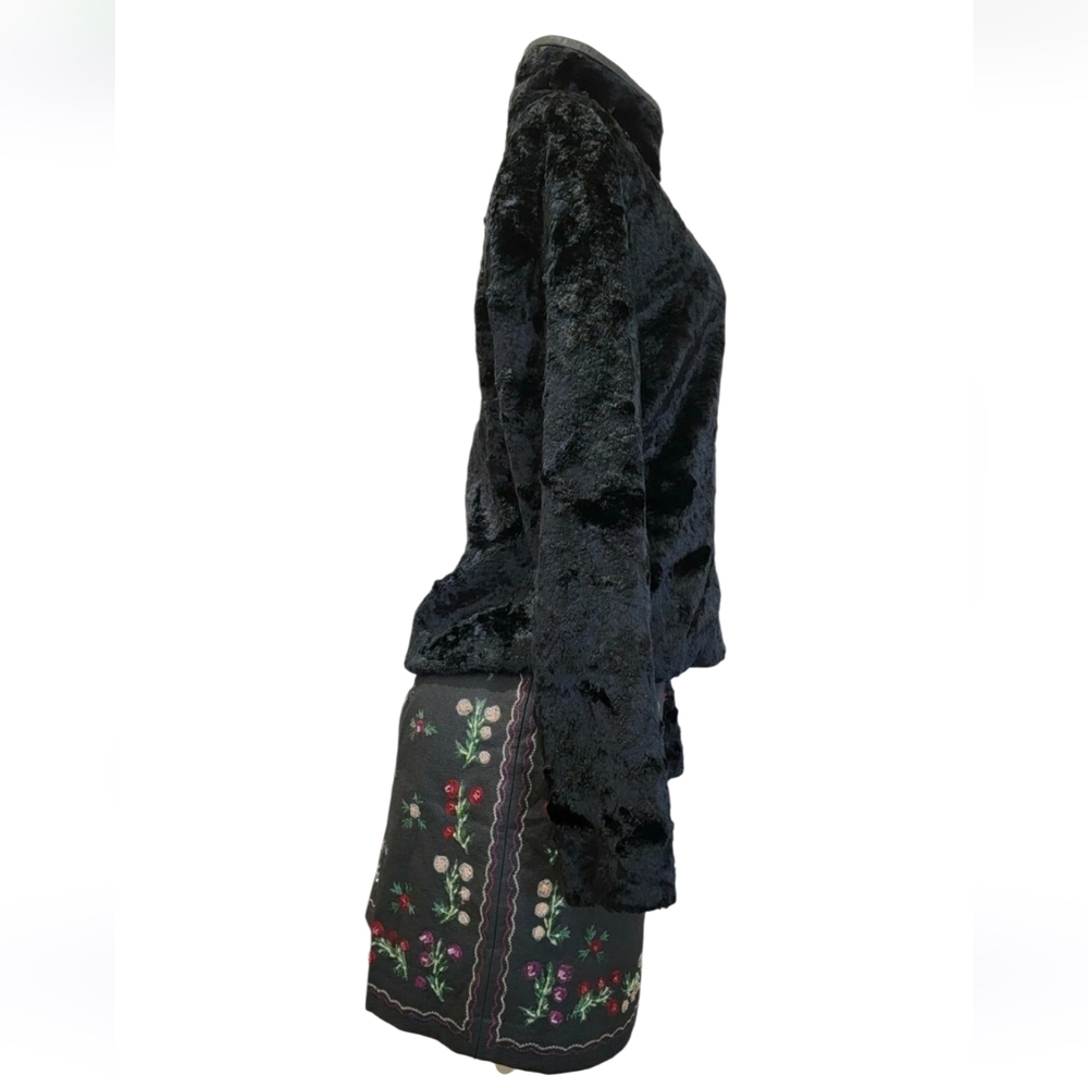 Ulla Johnson Black Faux Lamb Leather Trim Size M Women's Jacket Coat - Picture 4 of 10